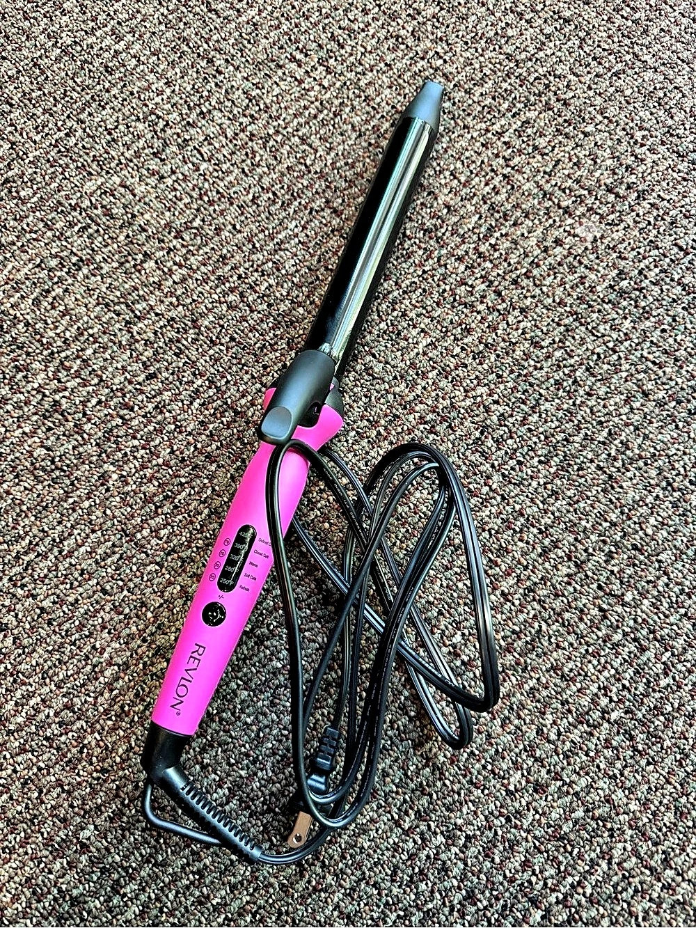 Revlon Easy Heat 1" Precision Curling Iron Pink & Black